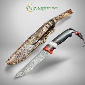 СКОРПІОН ексклюзивний ніж ручної роботи майстра студії GARAGE ART, Сталь - N690™ 60-61 HRC